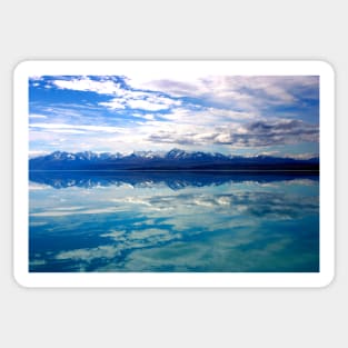 New Zealand lake and mountains landscape Sticker